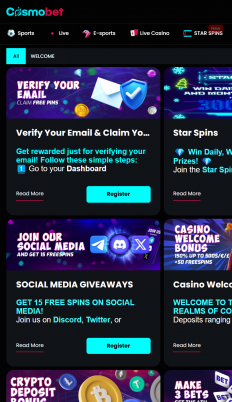 Cosmobet Casino Screenshot