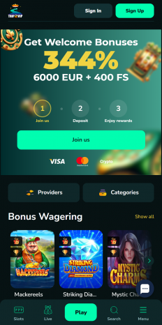 Trip2Vip Casino Screenshot Trip2Vip Casino Screenshot