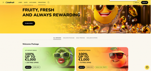 FatFruit Casino Screenshot