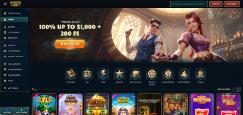 MonsterWin Casino Screenshot